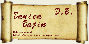 Danica Bajin vizit kartica